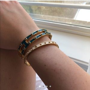 J.Crew blue enamel hinge bracelet